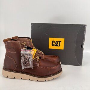 CAT Mens Covert Round Toe Lace up Boots Brown Size 11.5M New In Box
